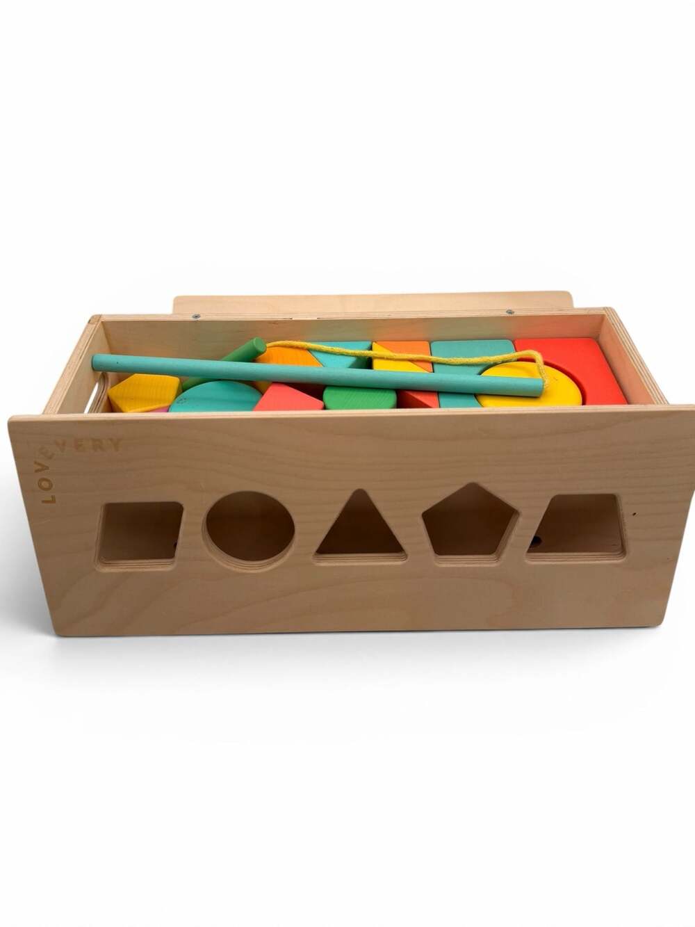 Lovevery The Block Set  Wooden Building Blocks and Shape Sorter Incomplete
